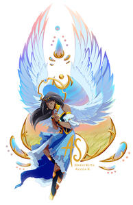 Collab piece of an original character with Armatages for a print