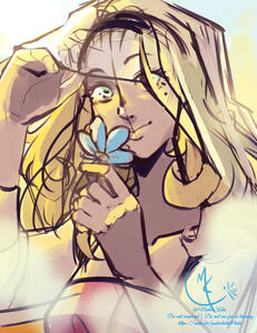 Muffy A sketch of Muffy from Harvest Moon for a fanzine.