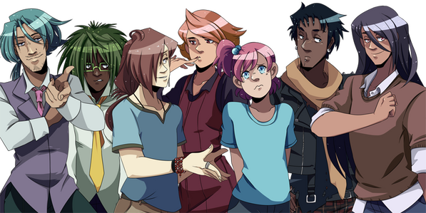 Several character sprites from Diadol