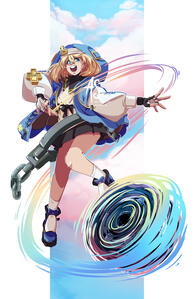 An illustration featuring Bridget from Guilty Gear done for a convention print.